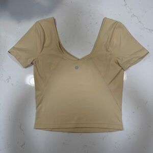 Lululemon Athletica Tan Short Sleeve Top